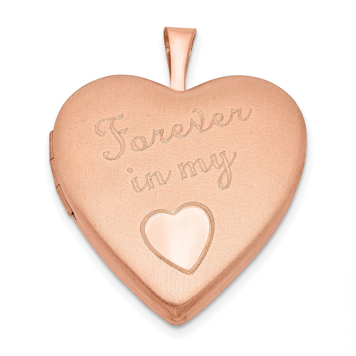 20mm Forever in my Heart Locket Charm Pendant in Real 925 Sterling Silver