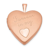 20mm Forever in my Heart Locket Charm Pendant in Real 925 Sterling Silver