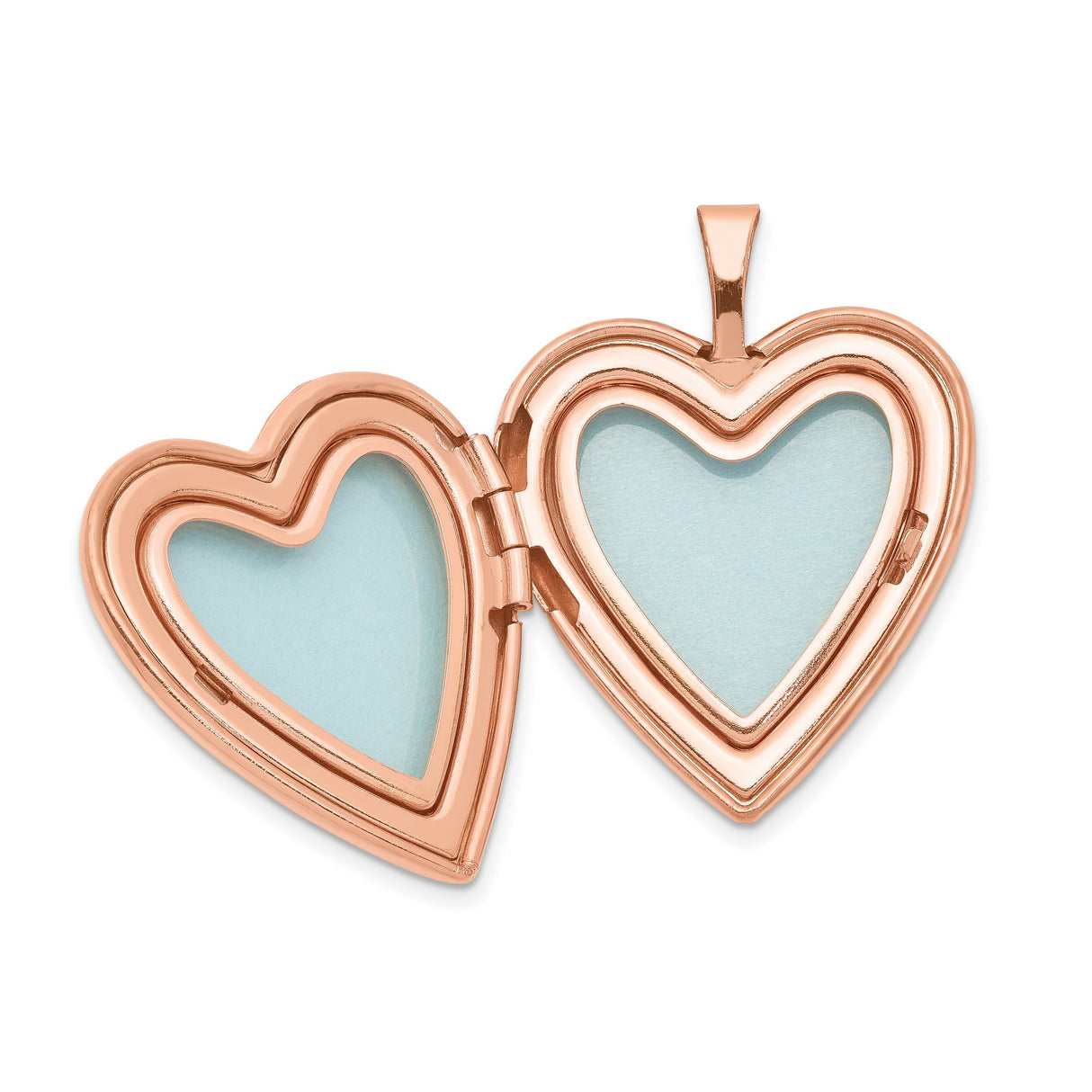 20mm Polished Swirl Heart Locket Charm Pendant in Real 925 Sterling Silver