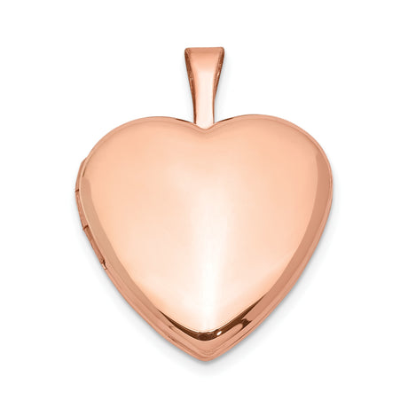 Sterling Silver Heart Locket Pendant with Polished Finish, Romantic Keepsake Jewelry for Women