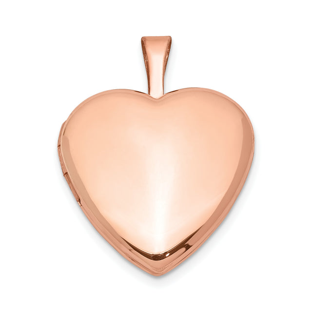 Sterling Silver Heart Locket Pendant with Polished Finish, Romantic Keepsake Jewelry for Women