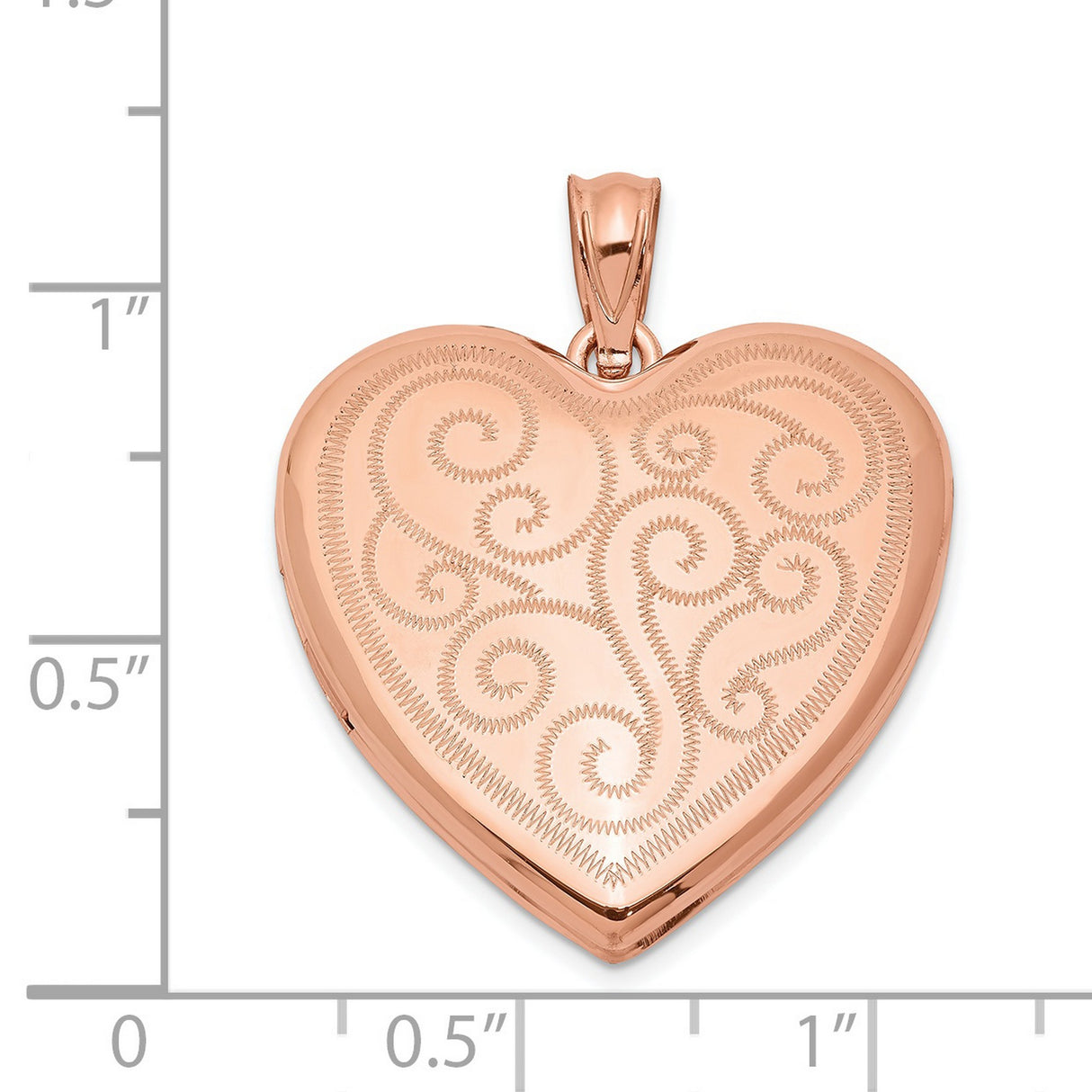 Sterling Silver Heart Locket Pendant with Rose Gold Scrollwork, Vintage Keepsake Design for Women