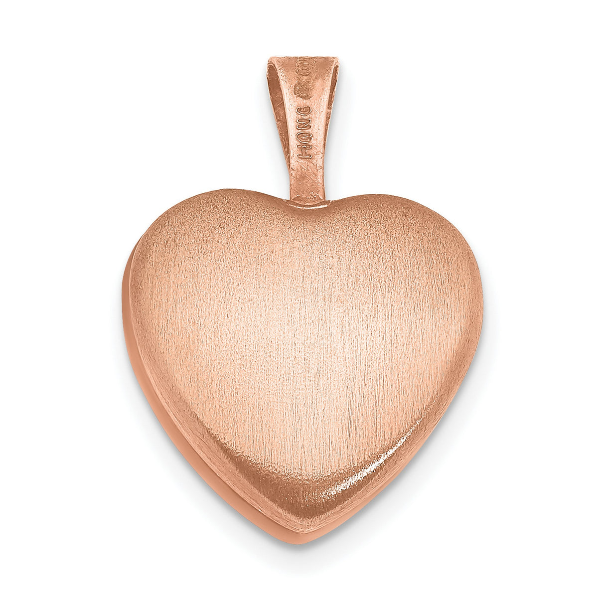 Rose Flower Border 12mm Heart Locket Charm Pendant in Real 925 Sterling Silver