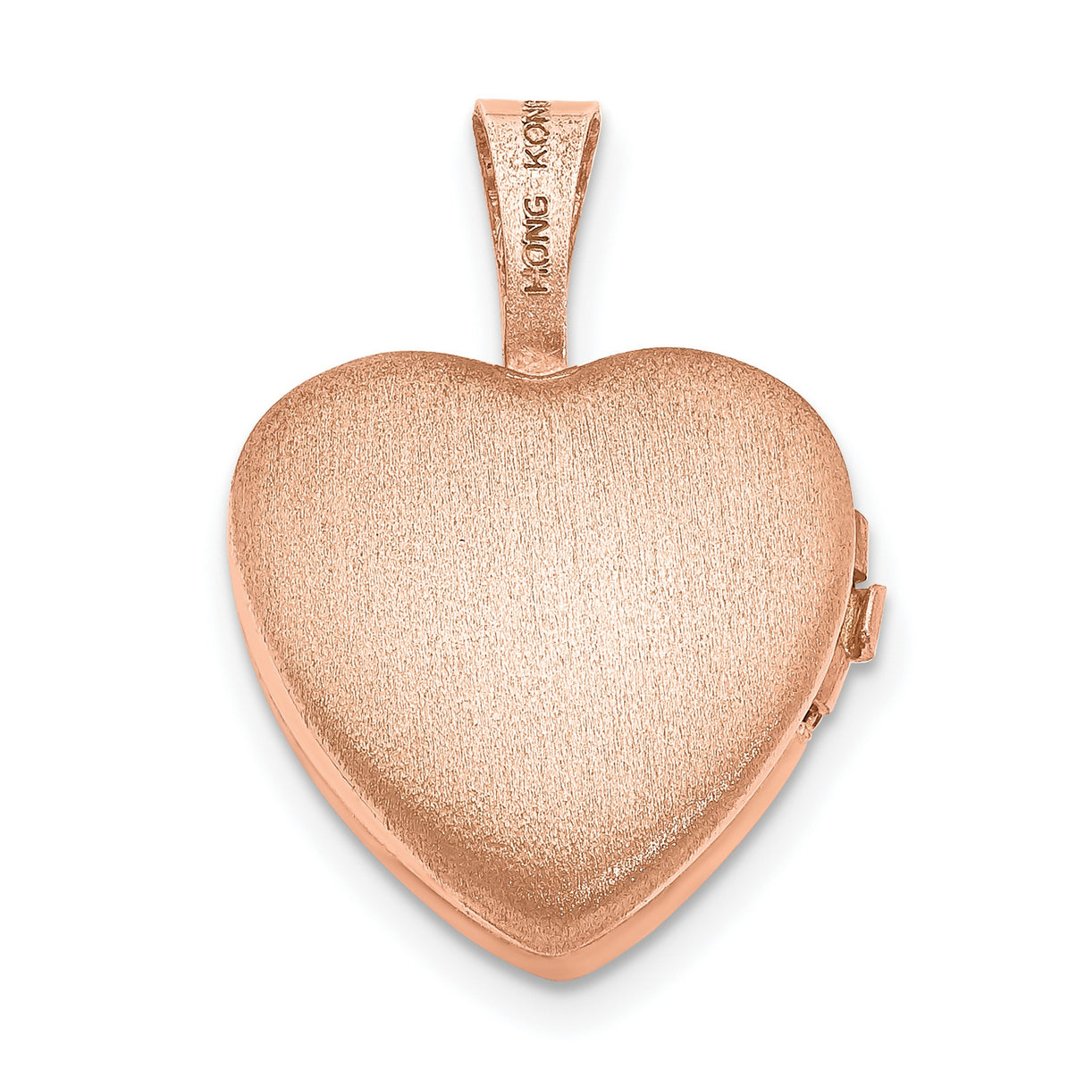 Diamond Polished 12mm Heart Locket Charm Pendant in Real 925 Sterling Silver