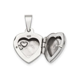 Sterling Silver Heart Locket Pendant with Raised Hearts, Sentimental Keepsake Jewelry for Women
