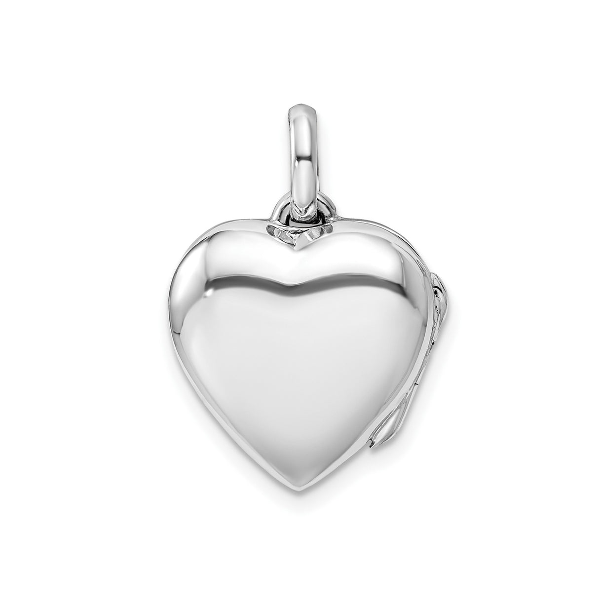 Sterling Silver Heart Locket Pendant with Floral and Vine Motif, Vintage Inspired