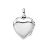 Sterling Silver Heart Locket Pendant with Floral and Vine Motif, Vintage Inspired