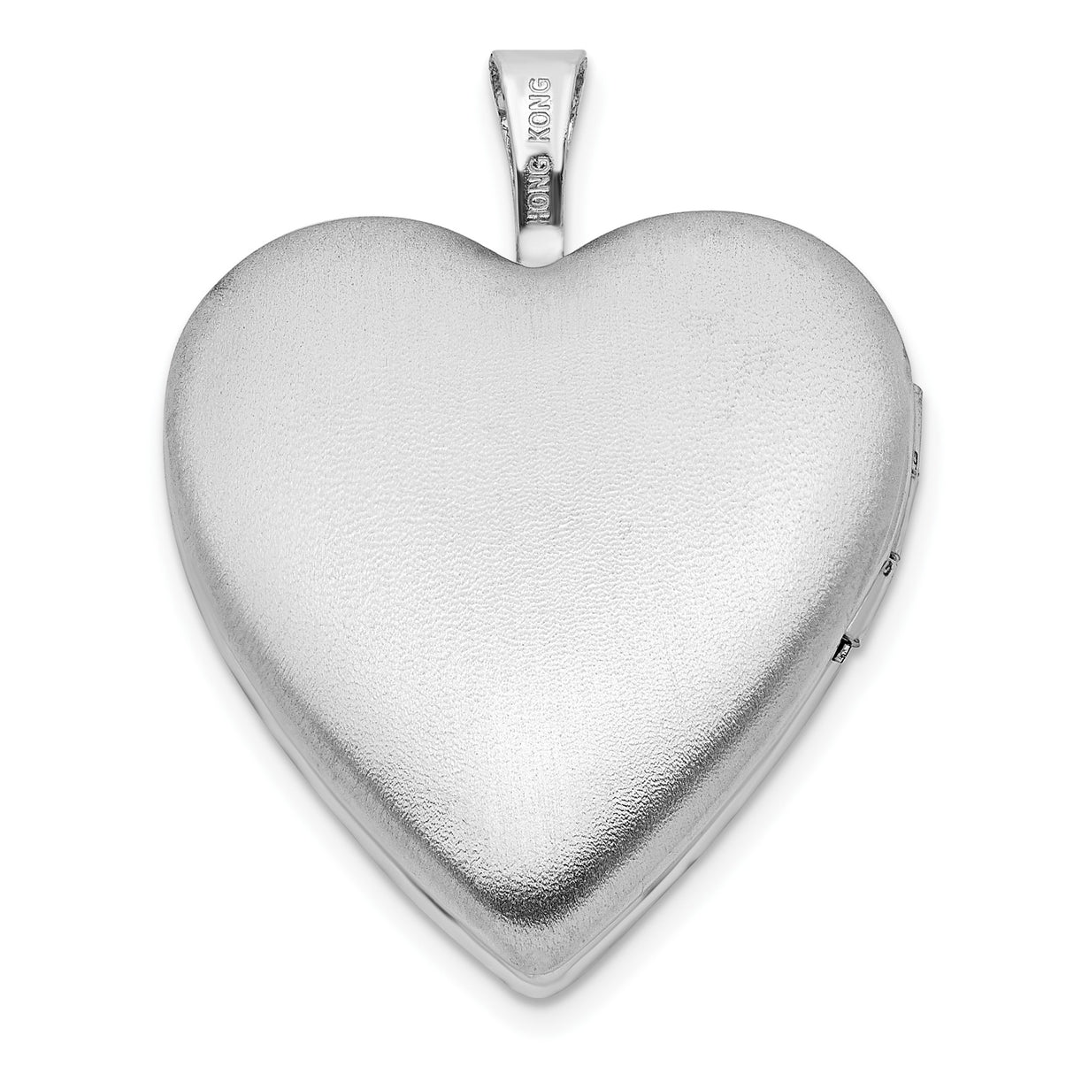 Sterling Silver Heart Locket Pendant with Pink Rose Cameo and Floral Scrollwork Design