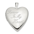 20mm FOREVER IN MY HEART Locket Charm Pendant in Real 925 Sterling Silver