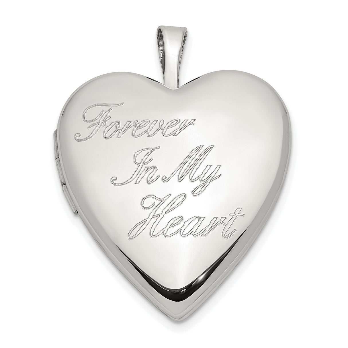 20mm FOREVER IN MY HEART Locket Charm Pendant in Real 925 Sterling Silver