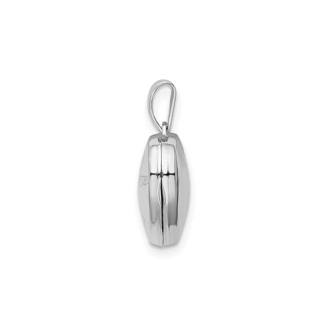 Floral Mom Heart Locket Charm Pendant in Real 925 Sterling Silver