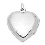 Heart Locket Charm Pendant in Real 925 Sterling Silver