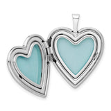 Sterling Silver Heart Locket with Diamond, Moon and Star Theme, I Love You to the Moon and Back