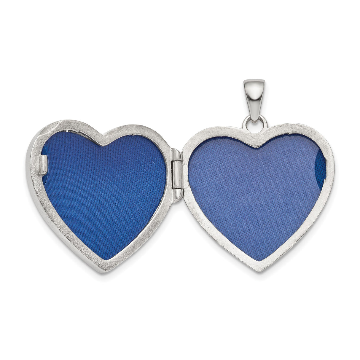 Sterling Silver Heart Shaped Locket Pendant with Cubic Zirconia and Filigree Floral Design