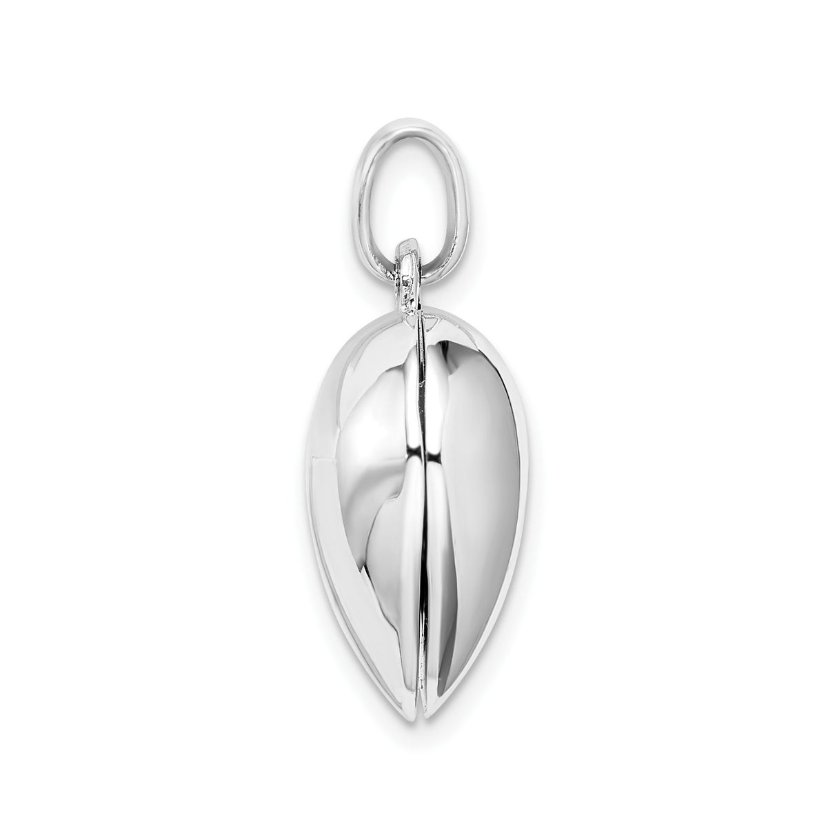 Sterling Silver Heart Locket Pendant with Smooth Polished Finish for Women