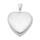 Sterling Silver Heart Locket Pendant with Paw Print, Pet Memorial Jewelry for Women