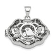 Bird Locket Style Charm Pendant in Real 925 Sterling Silver