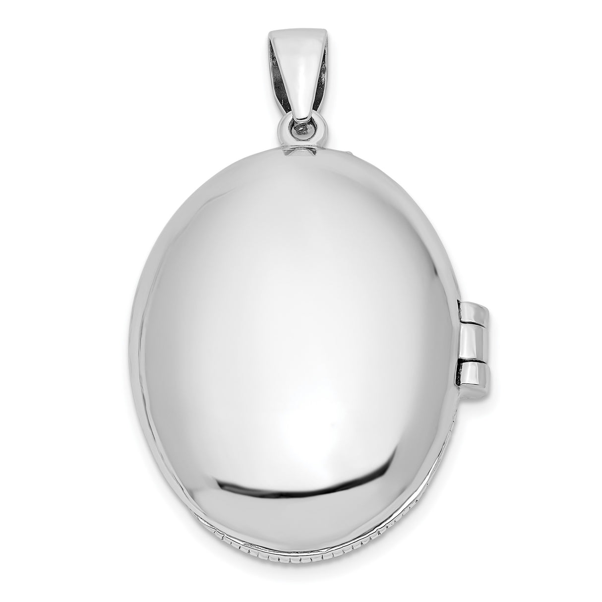 Sterling Silver Oval Locket Pendant with Cubic Zirconia, Filigree Floral Mandala Design
