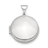 Polished Domed 16mm Round Locket Charm Pendant in Real 925 Sterling Silver