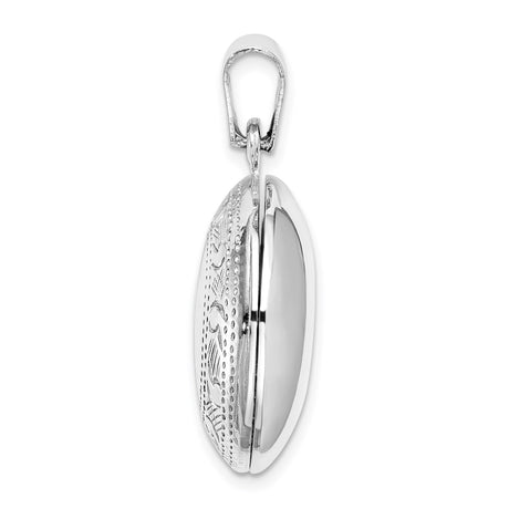 Sterling Silver Celtic Locket Pendant with Interwoven Knot Design and Eternity Circle Motif