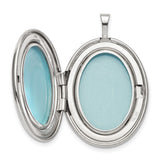 Sterling Silver Oval Locket Pendant with Diamond, Moon and Stars Design, Sentimental Keepsake Jewelry