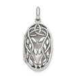 Sterling Silver Celtic Knot Pendant with Intricate Vine Design and Interwoven Pattern