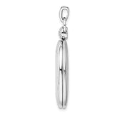 Sterling Silver Oval Locket Pendant with Diamond Pave Bail, Vintage Inspired Keepsake Jewelry