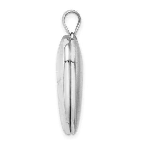 Sterling Silver Heart Locket Pendant with Smooth Polished Finish, Classic Keepsake Jewelry for Women