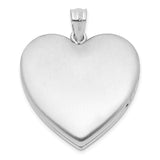 Sterling Silver Heart Locket Pendant with Christian Cross and Floral Accents