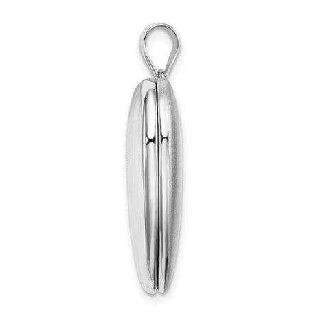 Sterling Silver Heart Shaped Locket Pendant with Floral Design and Memorial Photo Charm