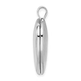 Sterling Silver Heart Locket Pendant with Paw Print Design for Pet Memorial