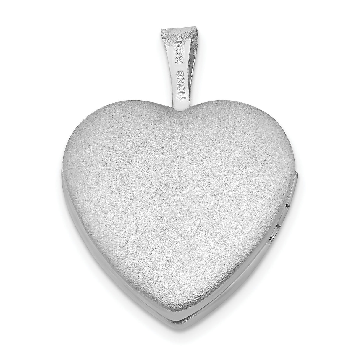 Sterling Silver Heart Locket Pendant, Two Tone with Gold Tone Diagonal Accent