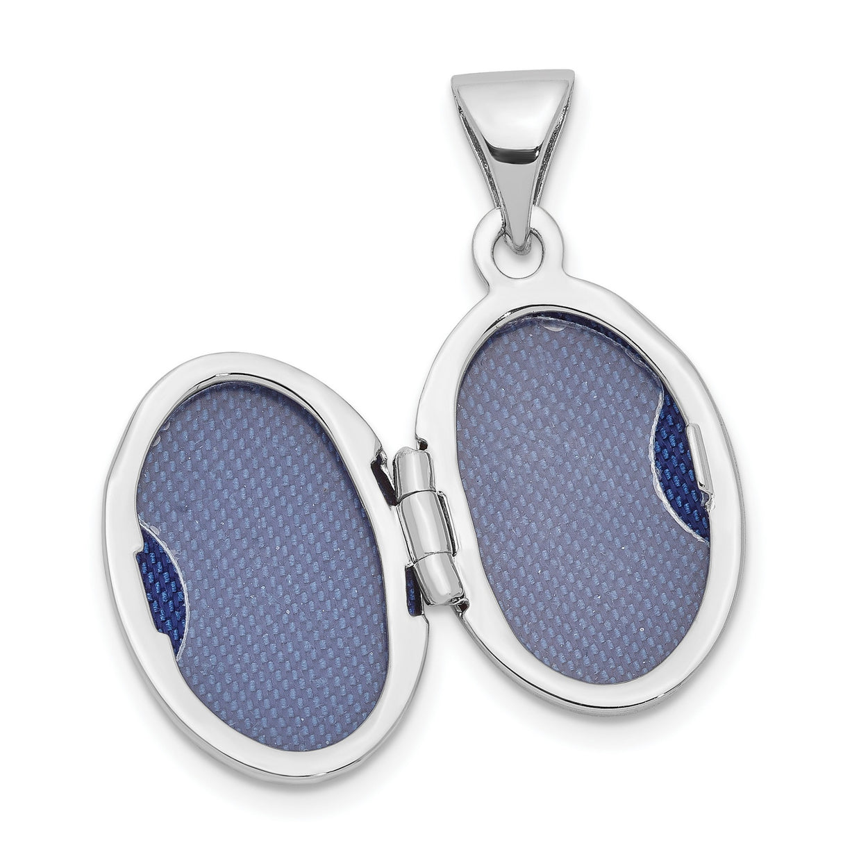 Sterling Silver Oval Locket Pendant with Christian Cross, Religious Keepsake Jewelry for Women