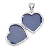 Sterling Silver Heart Locket Pendant, Hinged Photo Holder, Classic Romantic Jewelry for Women