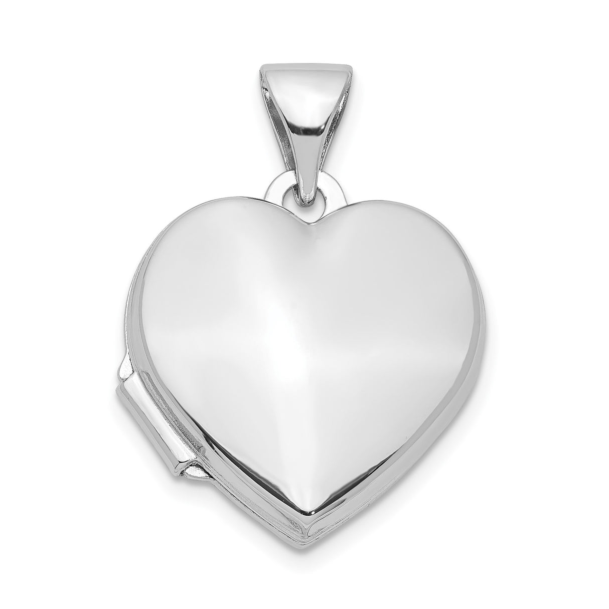 Sterling Silver Heart Locket Pendant, Hinged Photo Holder, Classic Romantic Jewelry for Women