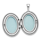 Sterling Silver Locket Pendant with Diamond, Angel Wings and Starburst Design