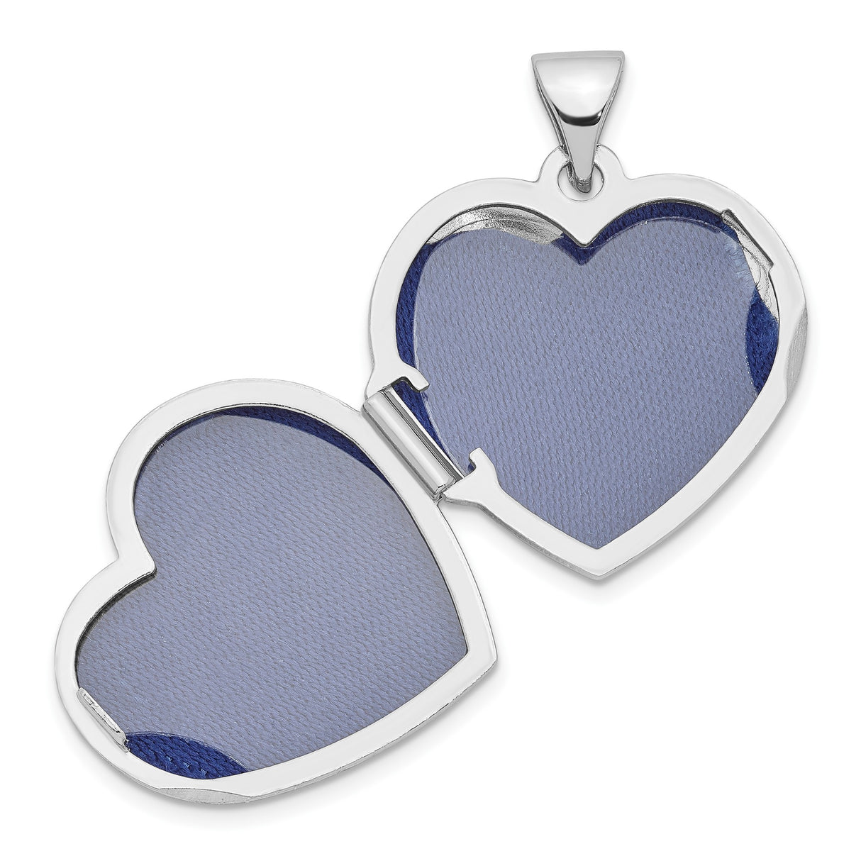 Sterling Silver Heart Locket Pendant with Polished Finish, Minimalist Keepsake Jewelry for Women