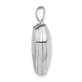 Sterling Silver Heart Shaped Floral Locket Pendant with Photo Holder and Romantic Detailing for Women