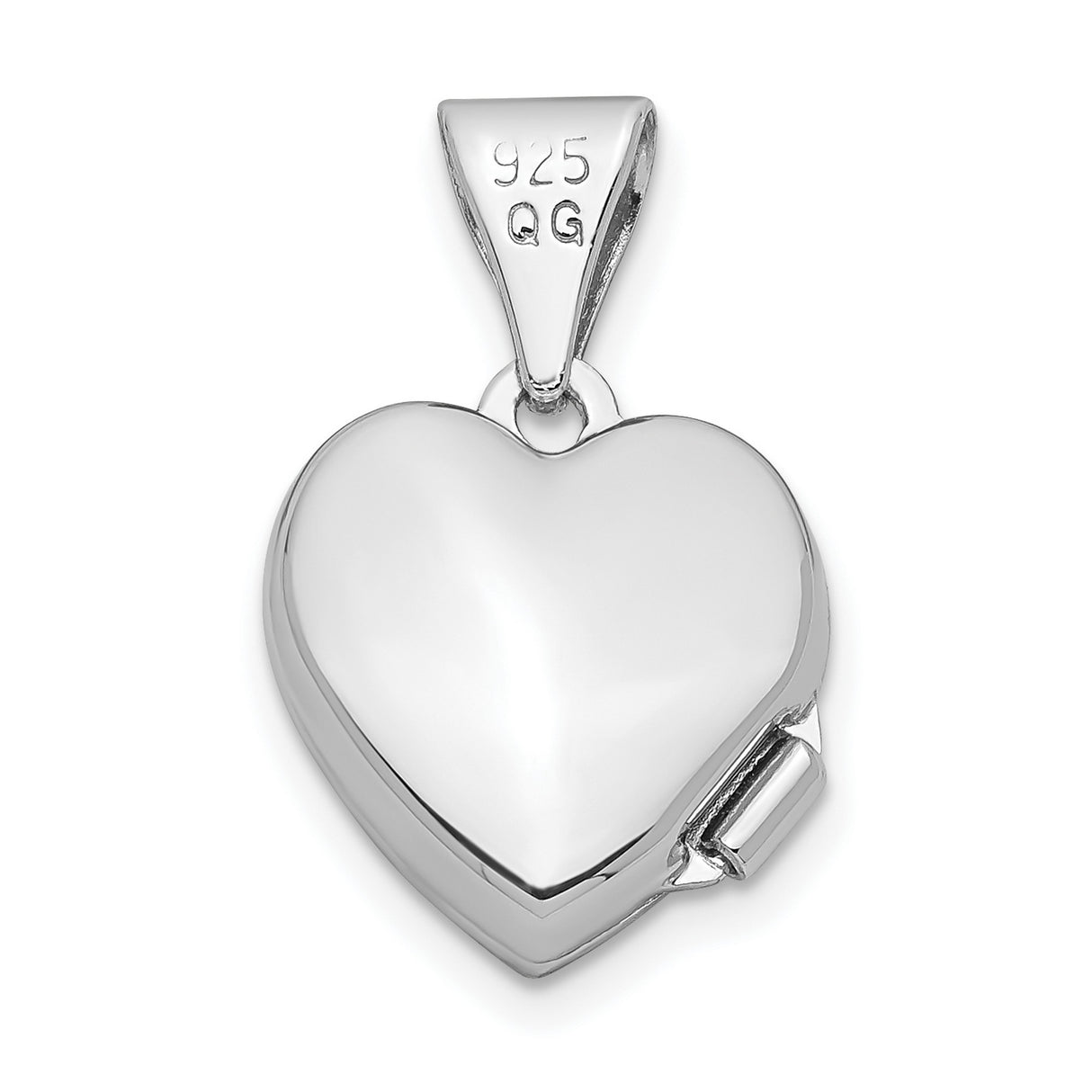 Sterling Silver Heart Locket Pendant with Scrollwork Design, Romantic Keepsake Jewelry for Women