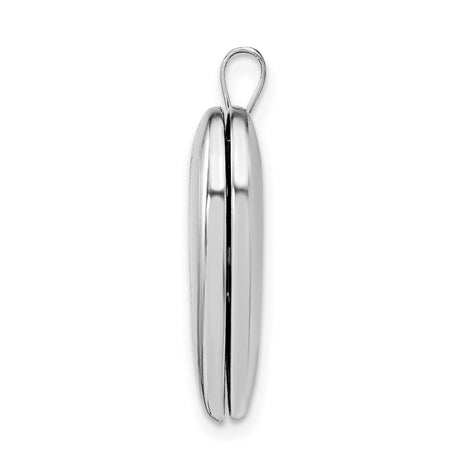 Feather Design Heart Locket Charm Pendant in Real 925 Sterling Silver