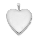 Feather Design Heart Locket Charm Pendant in Real 925 Sterling Silver