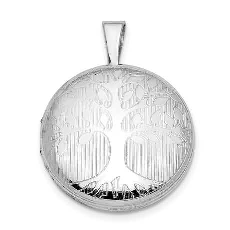 Sterling Silver Tree of Life Round Locket Pendant, Spiritual Nature-Inspired Jewelry for Women