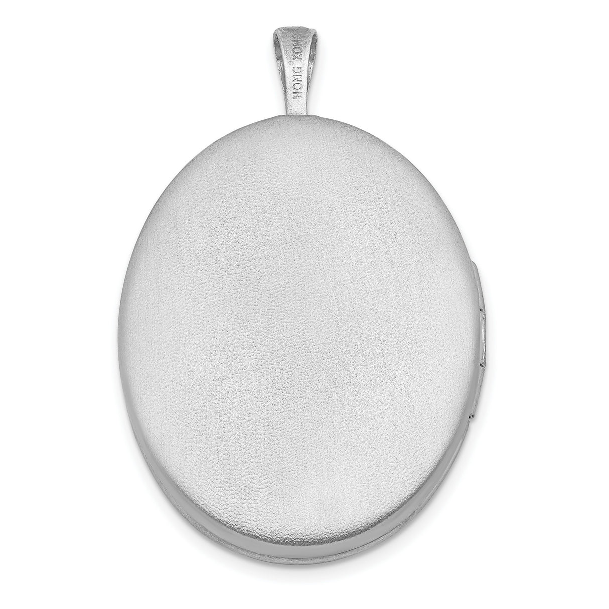Sterling Silver Oval Locket Pendant with Pink Rose Engraving and Heart Mom Inscription