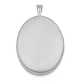 Sterling Silver Oval Locket Pendant with Rose Gold Floral Accents and Scrollwork
