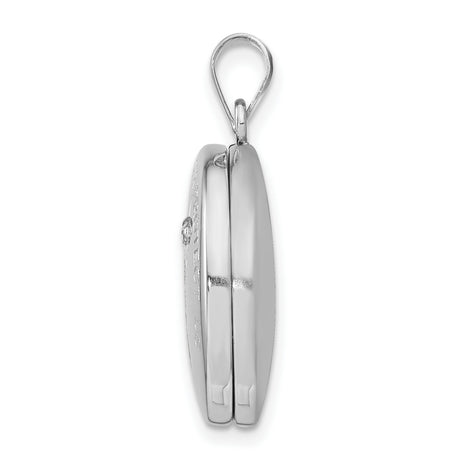 Sterling Silver Saint Christopher Pendant with Round Medallion and Religious Inscription