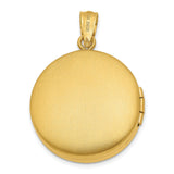 Gold Plated 20mm Diamond Accent Round Locket Charm Pendant in Real 925 Sterling SIlver