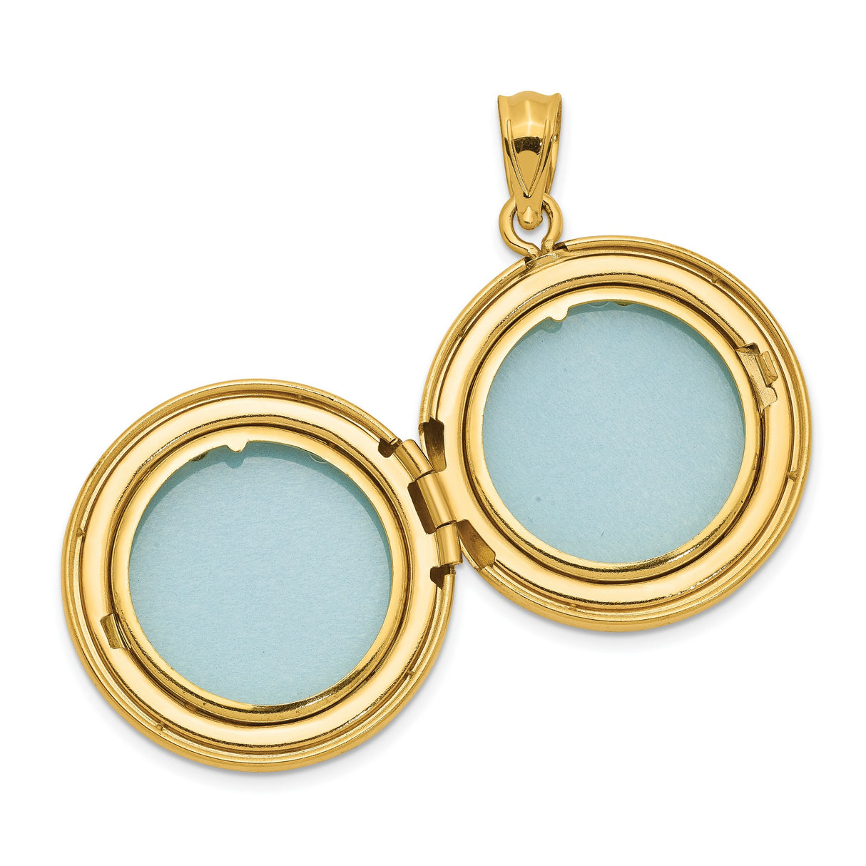 Gold Plated 20mm Diamond Accent Round Locket Charm Pendant in Real 925 Sterling SIlver