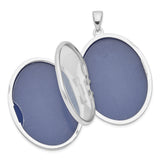 Sterling Silver Oval Locket Pendant with Scrollwork Engraving, Vintage Inspired Keepsake Design