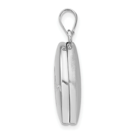 Sterling Silver Heart Locket Pendant with Interlocking Hearts Design for Women