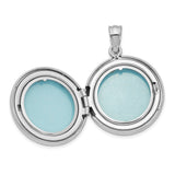 Sterling Silver Heart Locket Pendant with Interlocking Hearts Design for Women